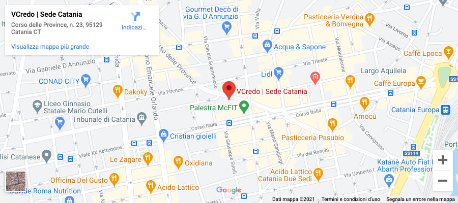 Mappa sede Catania